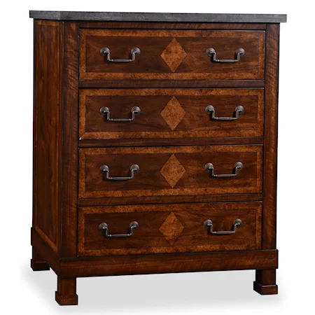 Clovington Accent Chest with Acid Washed Granite Top